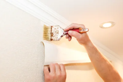 Pose de papier peint à Lespignan — revêtements muraux et toiles de verre